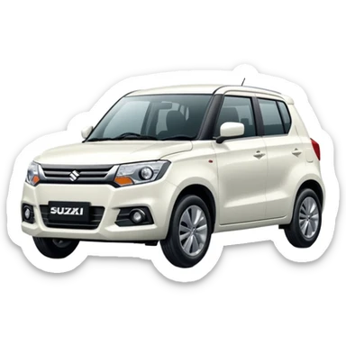 Suzuki Brezza white colour car emoji  sticker