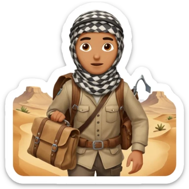 Desert Nomad Traveler sticker