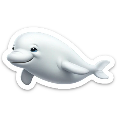 Beluga whale for christmas sticker