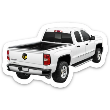 Big White Black Widow Silverado Truck sticker