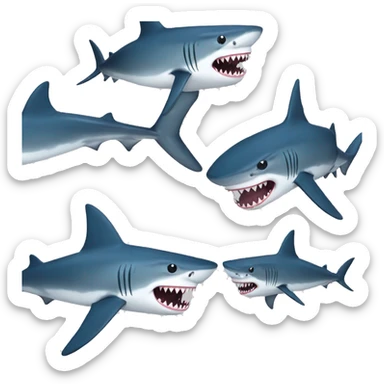 Shark police sticker