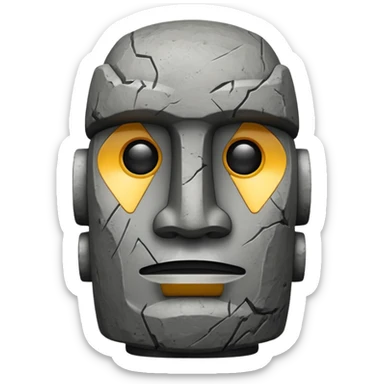 Atom moai sticker