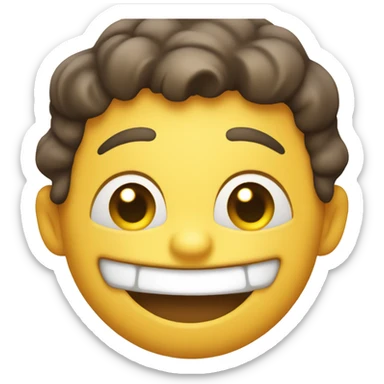 An emoji of a smiling face with a dimple on one cheek, giving a cheerful and friendly expression sticker