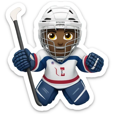 Hockey goalie doing the splits sticker