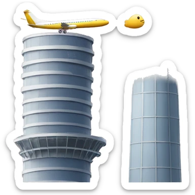 a plane and 2 towers sticker