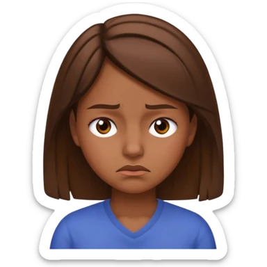 headache brown girl brown hair sticker