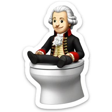 mozart on a toilet sticker