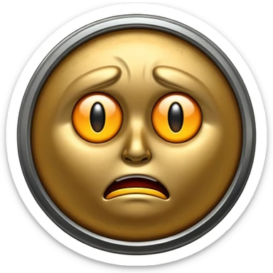 scared thick coin sticker