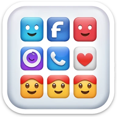 Social media app icon sticker