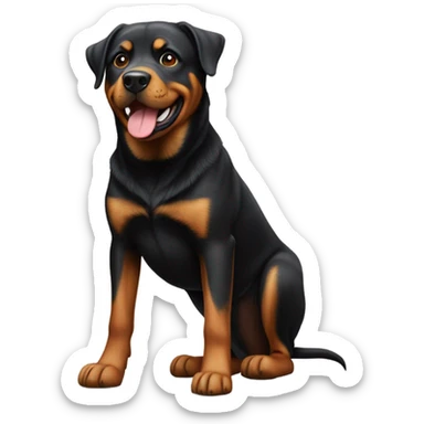 Rott shepherd mix happy sticker
