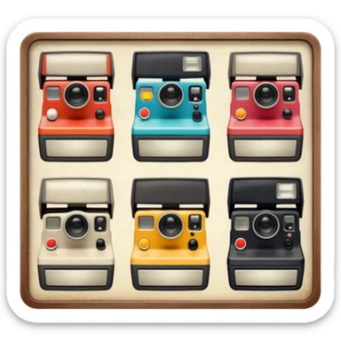 board with 6 polaroid photo sticker