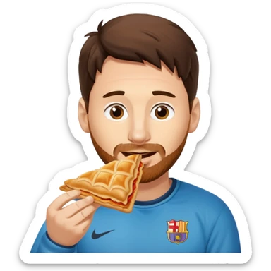 messi eat tatar cheburek sticker