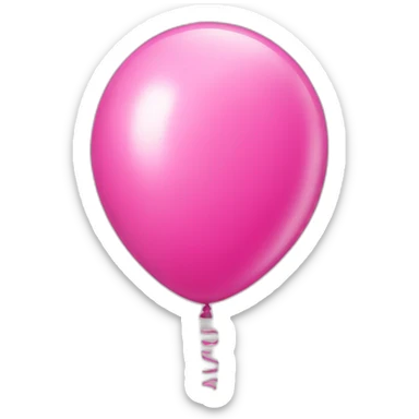 pink balloon sticker