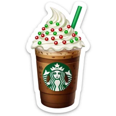 Iced Christmas Starbucks coffee sticker