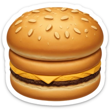 plain bun, biscuit-like textured top, golden brown sticker