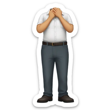 pantalón triste con esposas en las manos sticker