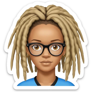 Rihanna soccer mom dreadlocks eyeglasses Anguilla sticker