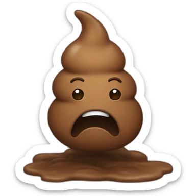 pooping poop like poop man sticker