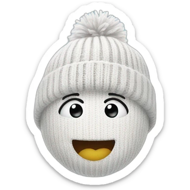 frosty Face with knit hat sticker
