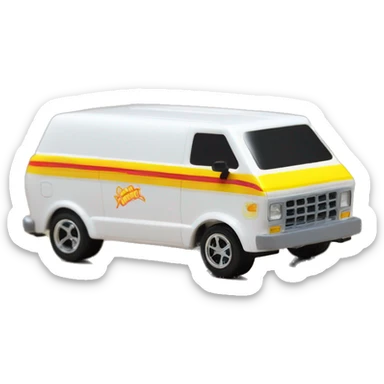 Hot wheels Premium SpongeBob 1985 Chevy Astro van  sticker