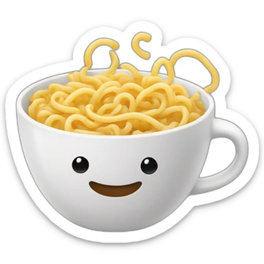 noodles but in a coffee mug sticker