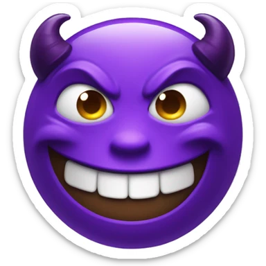 Purple devil Face with Tears of Joy sticker