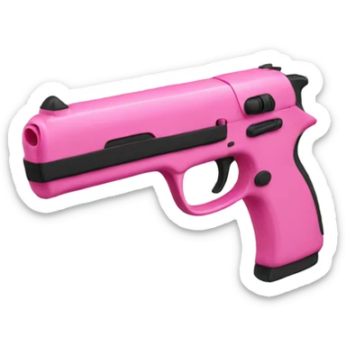 Pink gun sticker