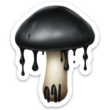 Black Dripping mushroom sticker