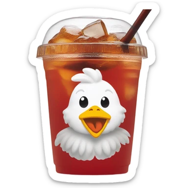 A chick-fil-a sweet tea cup sticker