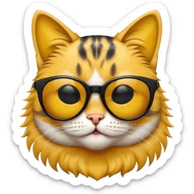 Güneş gözlüğü takan kedi sticker