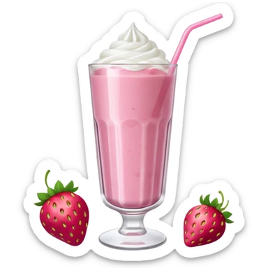 strawberry smoothie show sticker