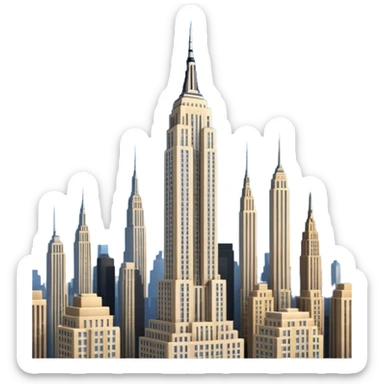 just the stand alone empire state building sticker