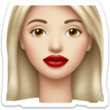 red lipstick woman lips kiss sticker