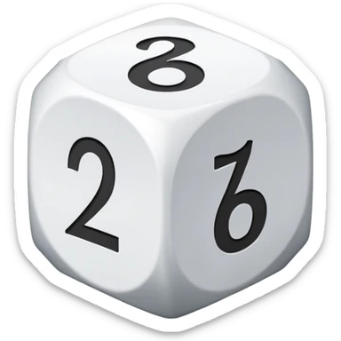 A dice with 12 sides sticker