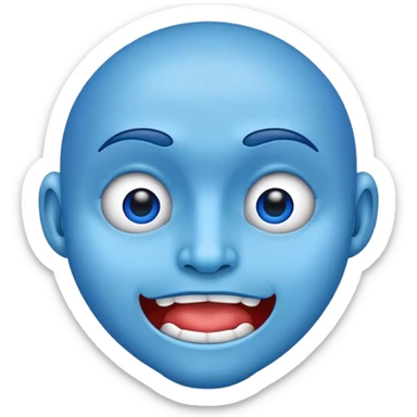Mewing blue face sticker