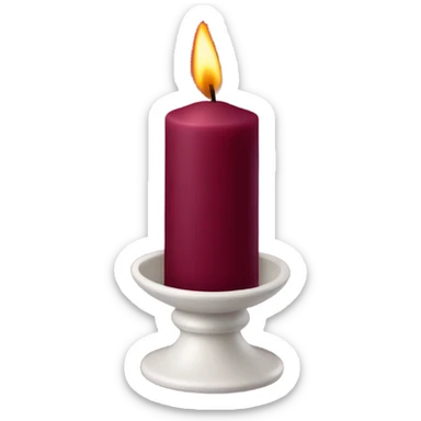 Burgundy candle sticker