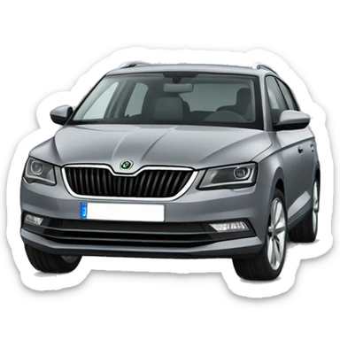 Grey skoda car sticker