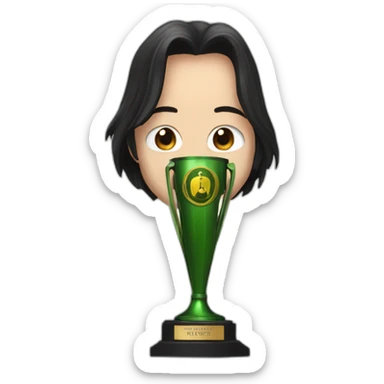 snape holding trophy for "best uncle" sticker