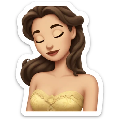 Sleeping brunette beauty Disney sticker