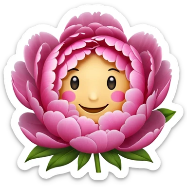 peony smiling sticker