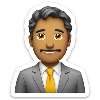 sol enojada en el trabajo sticker