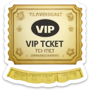 umhänge vip ticket sticker