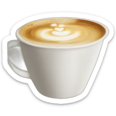 disposable white cup of coffee in a polaroid frame sticker