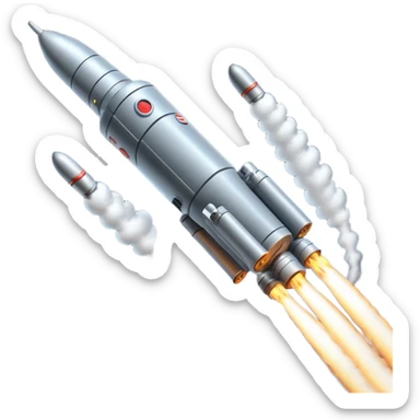 close-up of missile battery on a space station launching a missile sticker