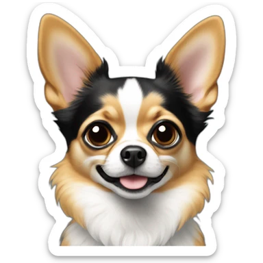 Chihuhua tricolor sticker