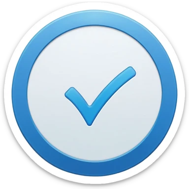 Blue tick  sticker