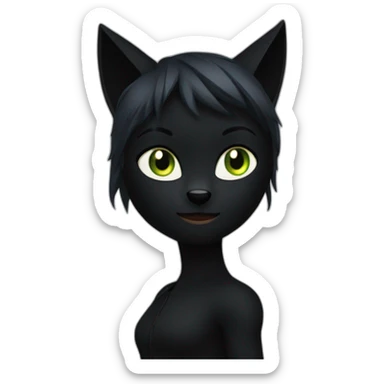 cat noir from miraculous sticker