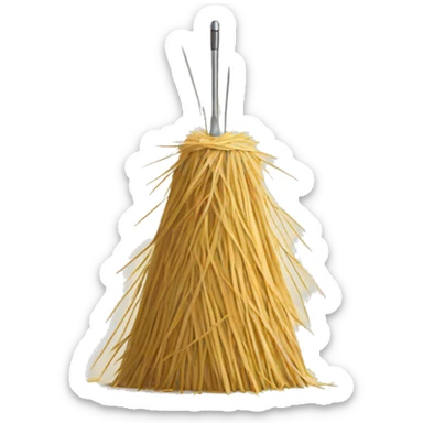 Big Needle stuck into a minimalistic haystack sticker