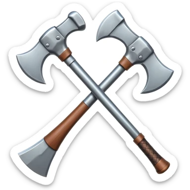 double headed axe sticker