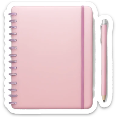 pastel pink notebook sticker